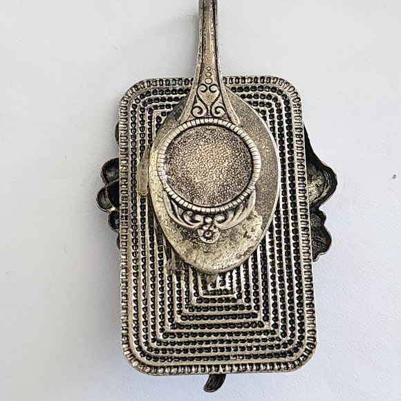 Silver and Gold Tone Fox Grape Handmade Jewelry  Pendant Mix3d Metals - Picture 3 of 5